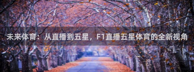 未来体育：从直播到五星，F1直播五星体育的全新视角